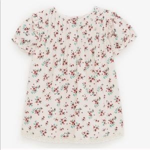 Zara Floral Pintuck Dress